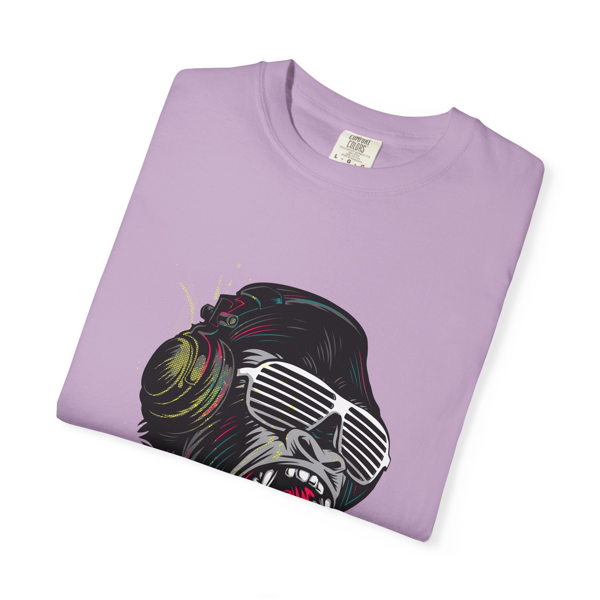 Angry Gorilla With Headphones And Glasses Design T-Shirt - Sinful Threads