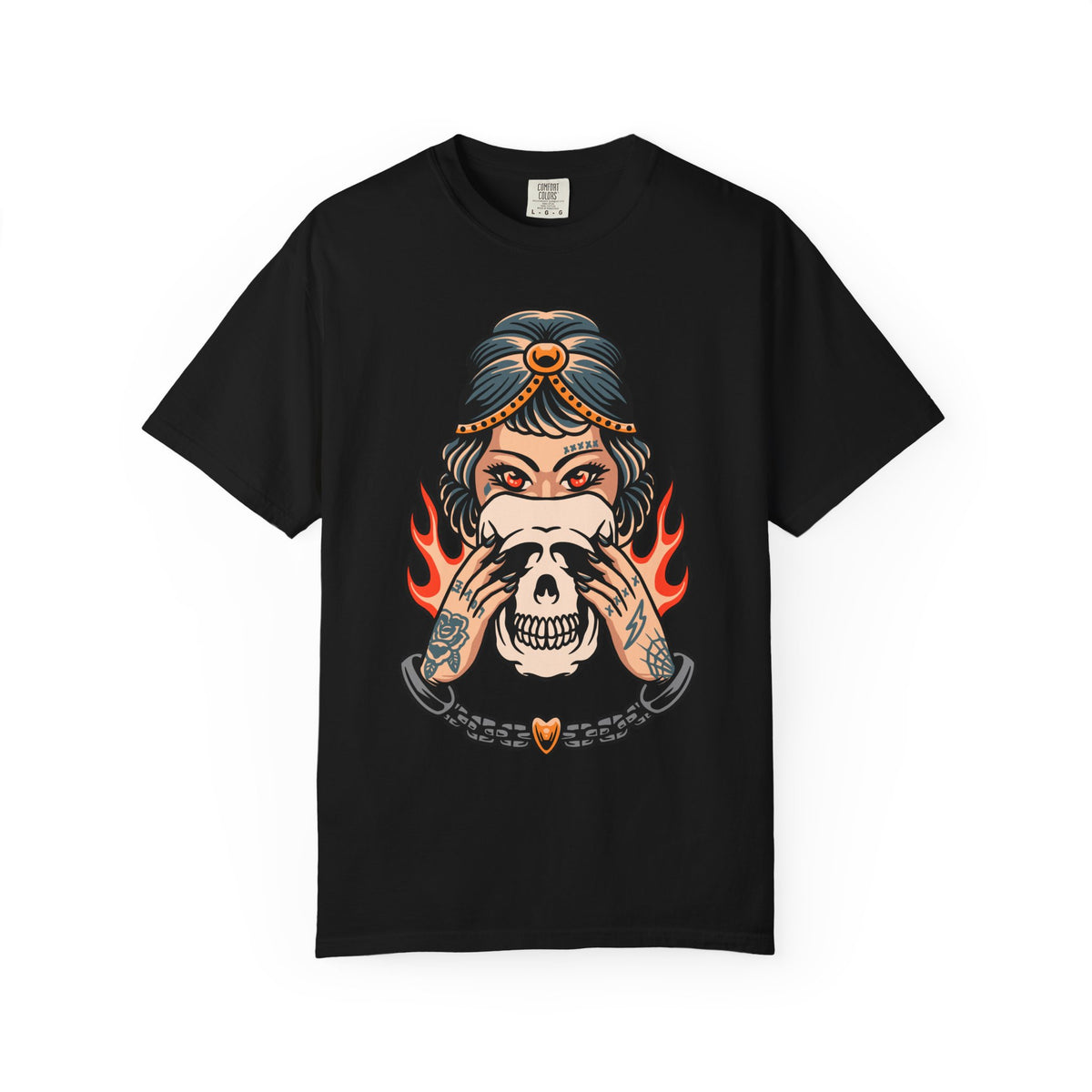 Traditional Tattoo Shirt - Fortune Teller Tee - Skull Graphic Top