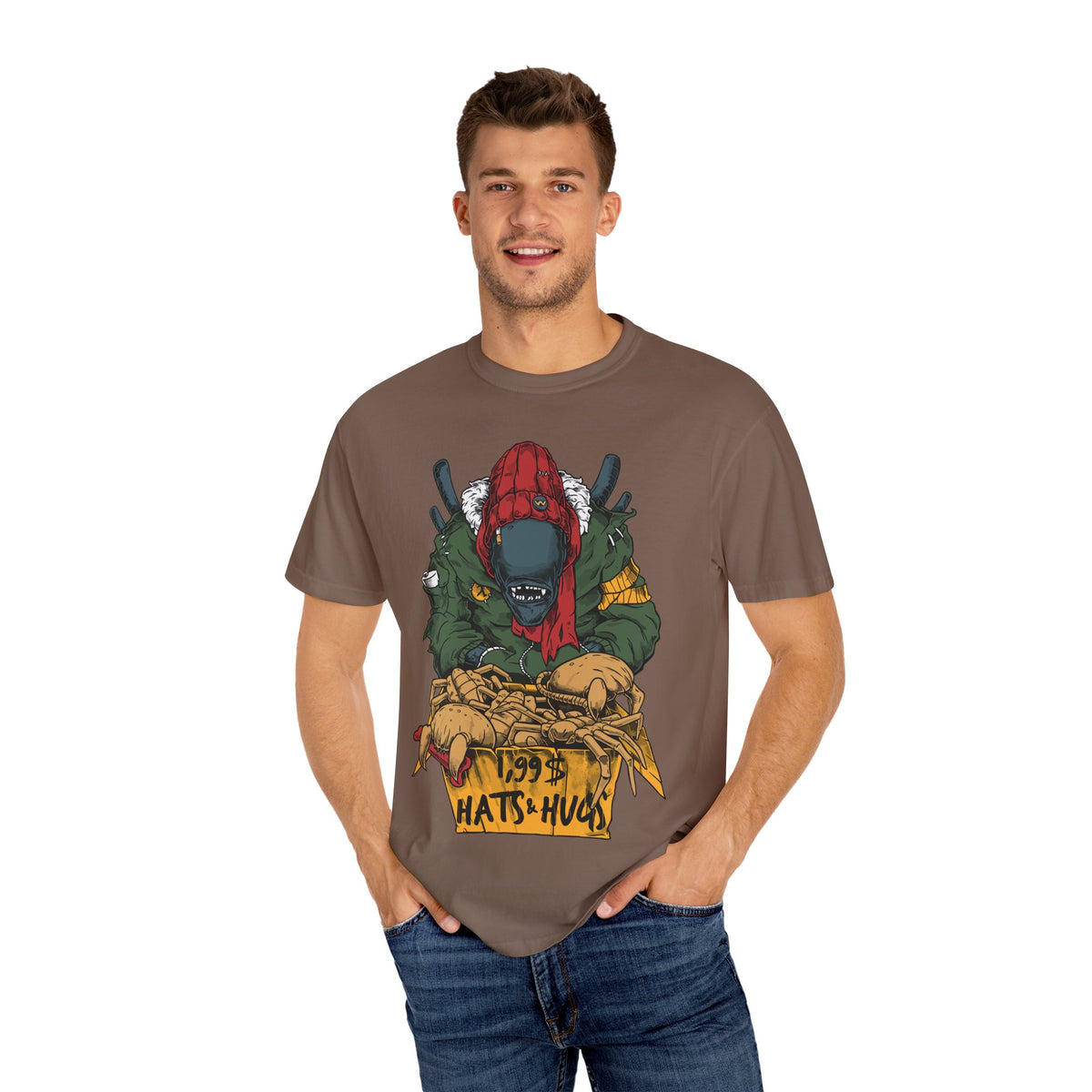 Alien Hugs Funny Shirt - Facehugger Sci-Fi Comedy Tee