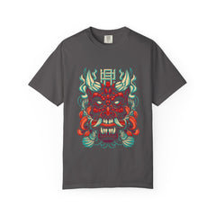 Oni Mask Shirt - Japanese Demon Tee for Horror Culture Fans