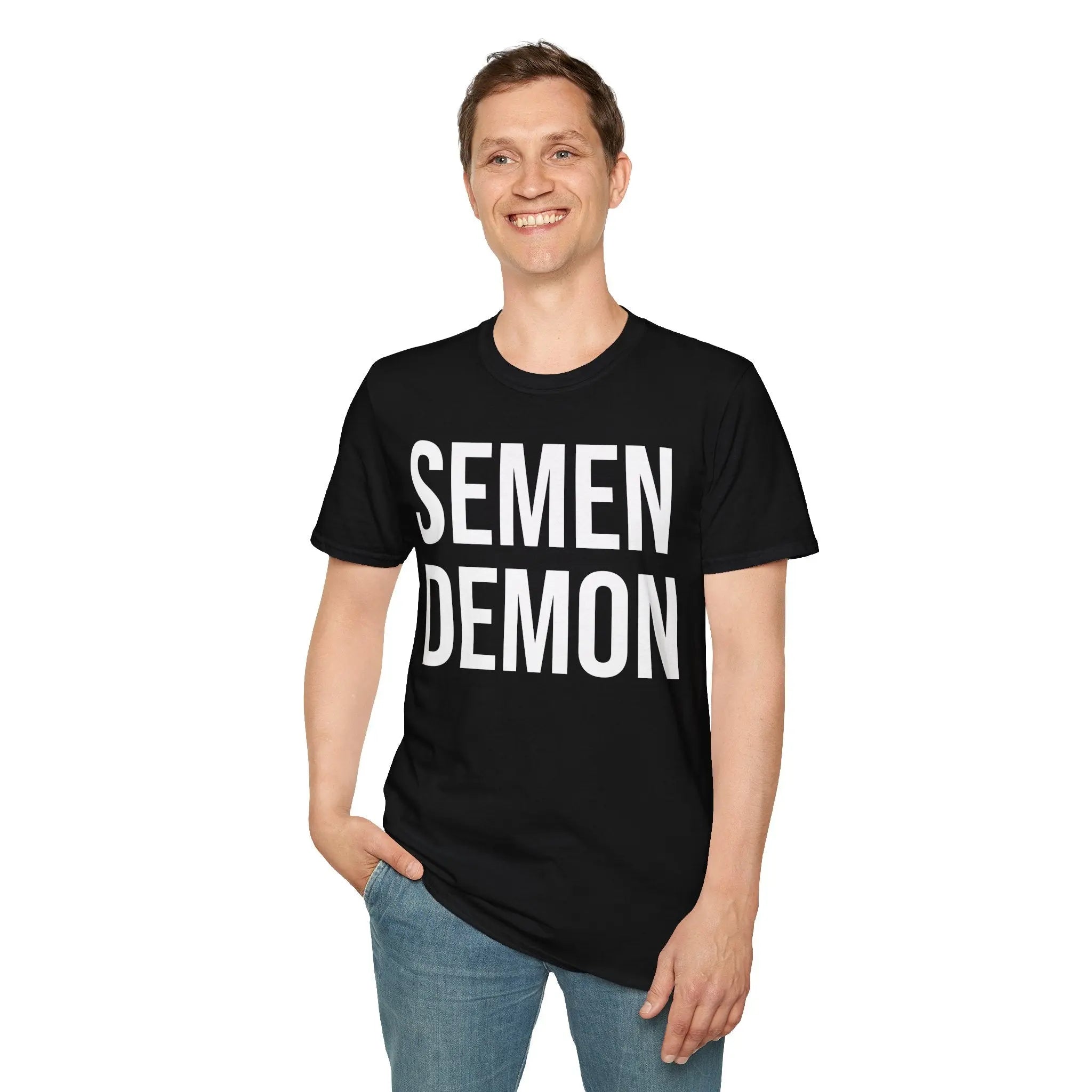 Semen Demon Tee - Adult Humor Graphic Tee Printify