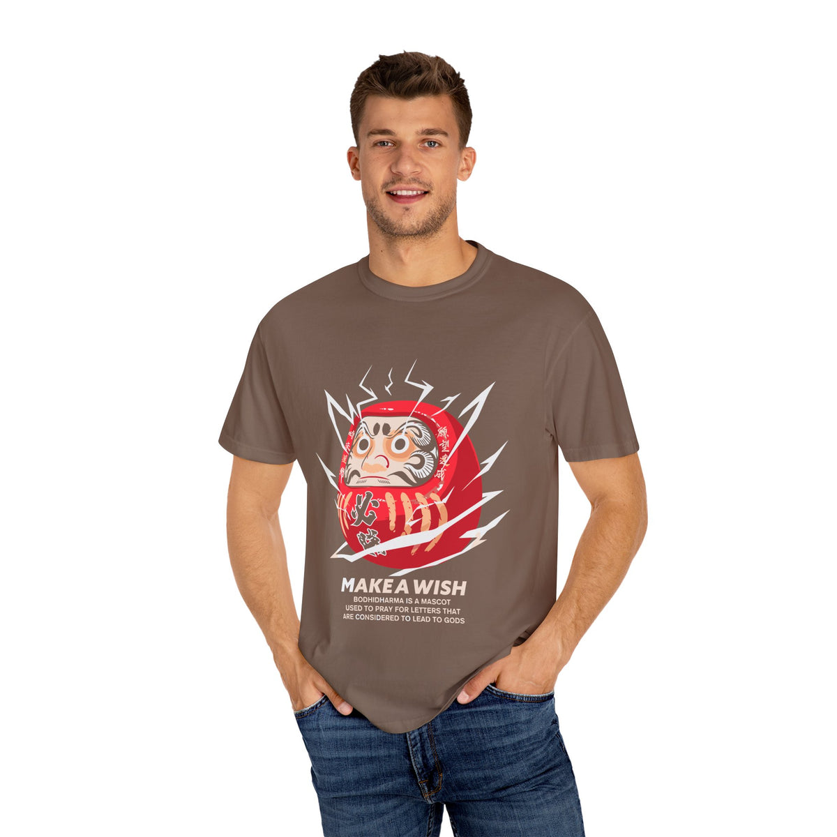 Daruma Good Luck Charm Japanese Graphic Tee Design