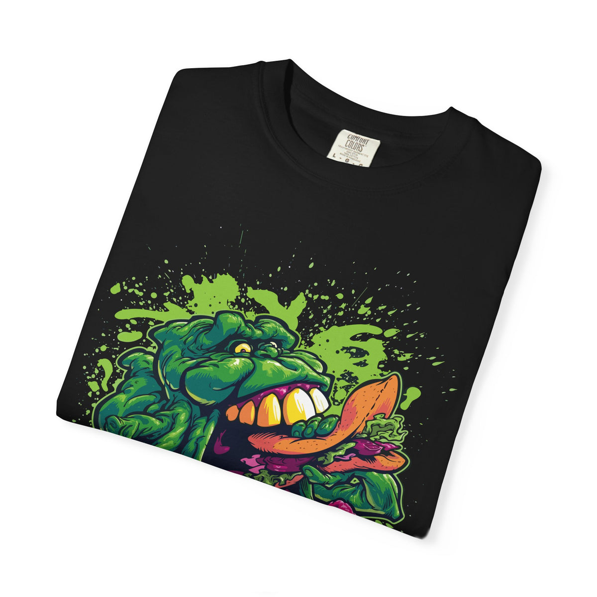 Green Slimy Ghost Tee – 80s Movie Fan Shirt with Humor