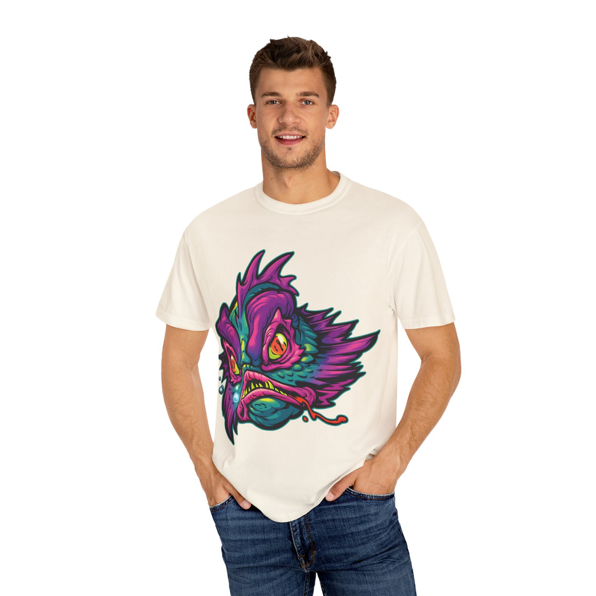 Monster Fish Tee - Fantasy Colorful Sea Creature Shirt
