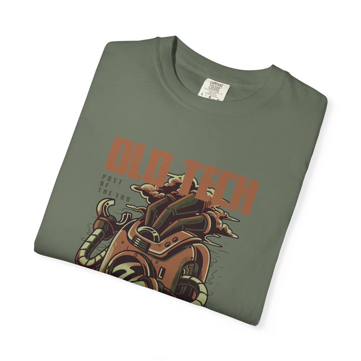 Retro Old Tech Post Of The End Robot Illustration T-Shirt