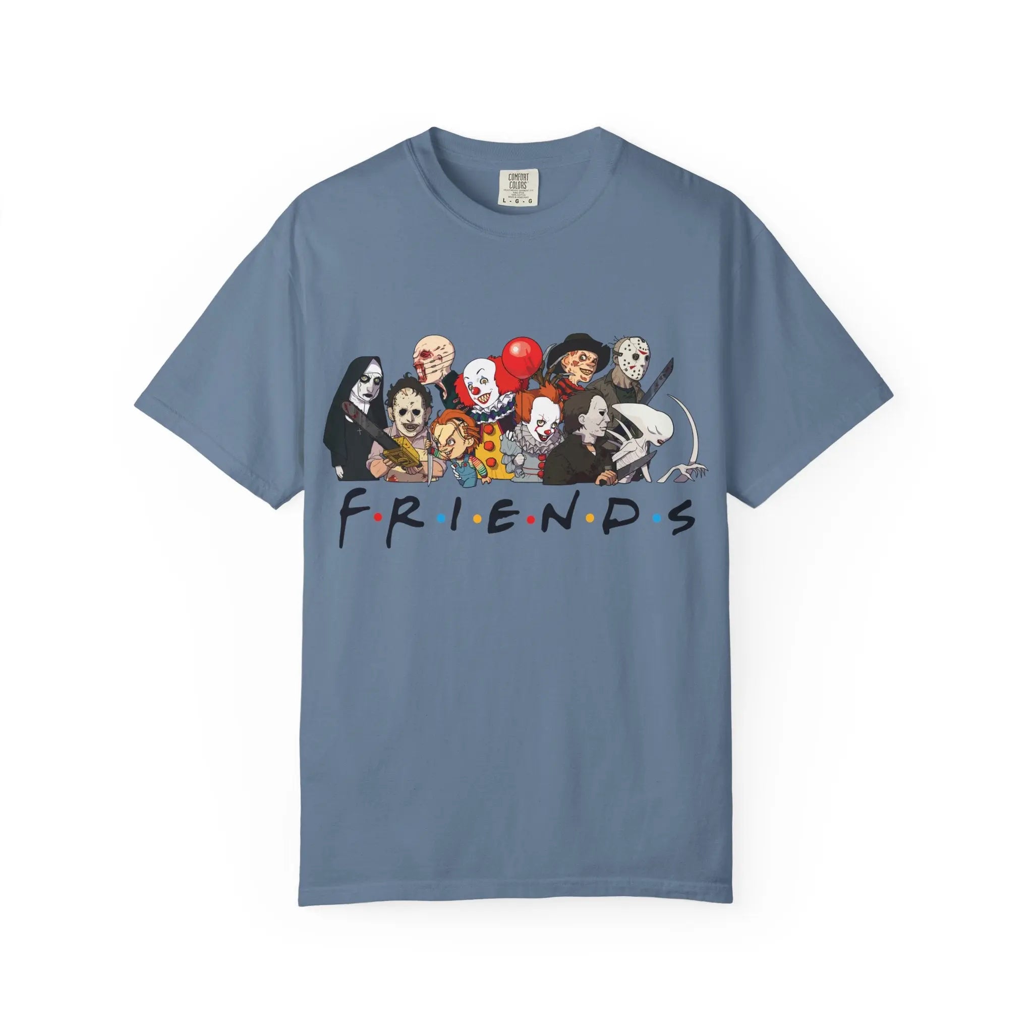 Horror Friends Parody Tee - 80s Villain Mashup Gift Shirt - Sinful Threads