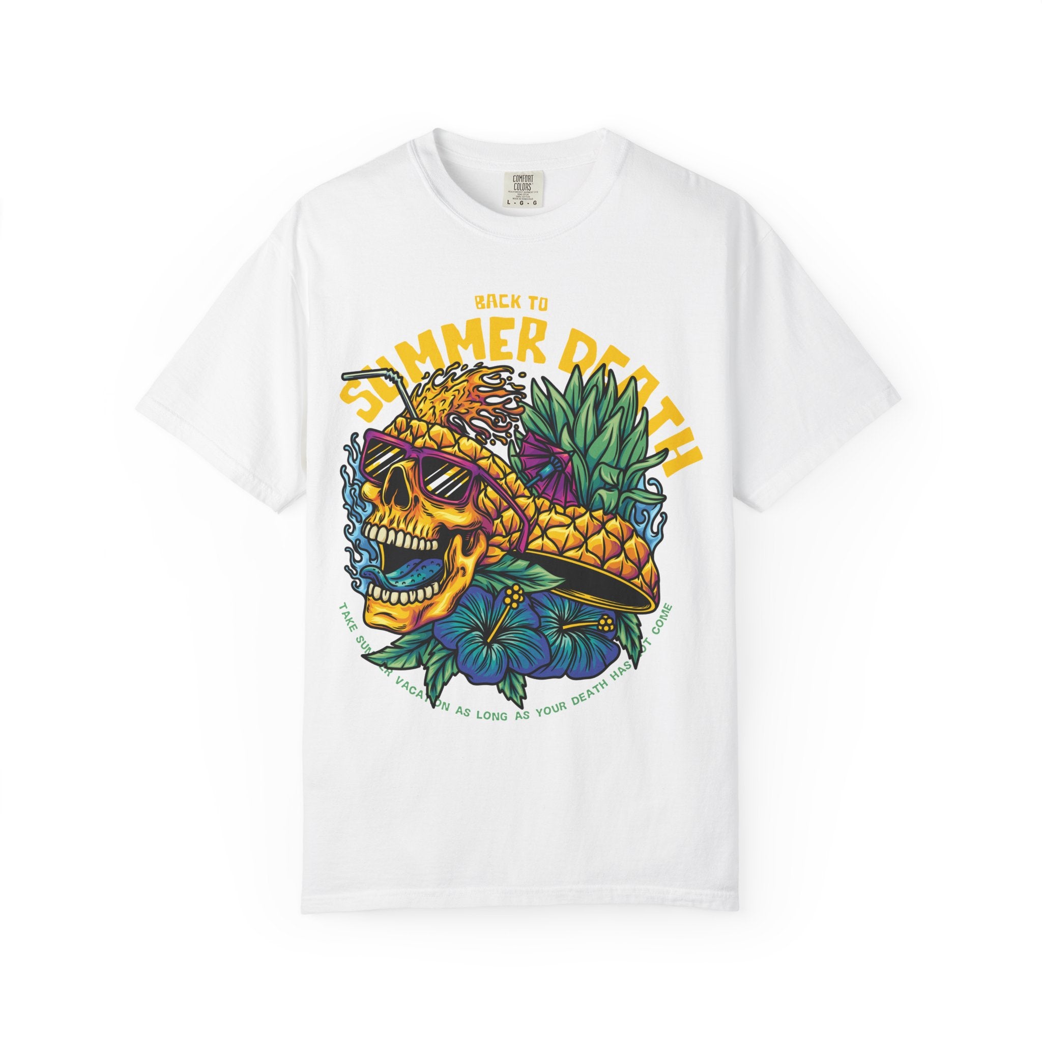 Pineapple Skull Tee - Tropical Skull Tee - Edgy Summer Gift - Sinful Threads