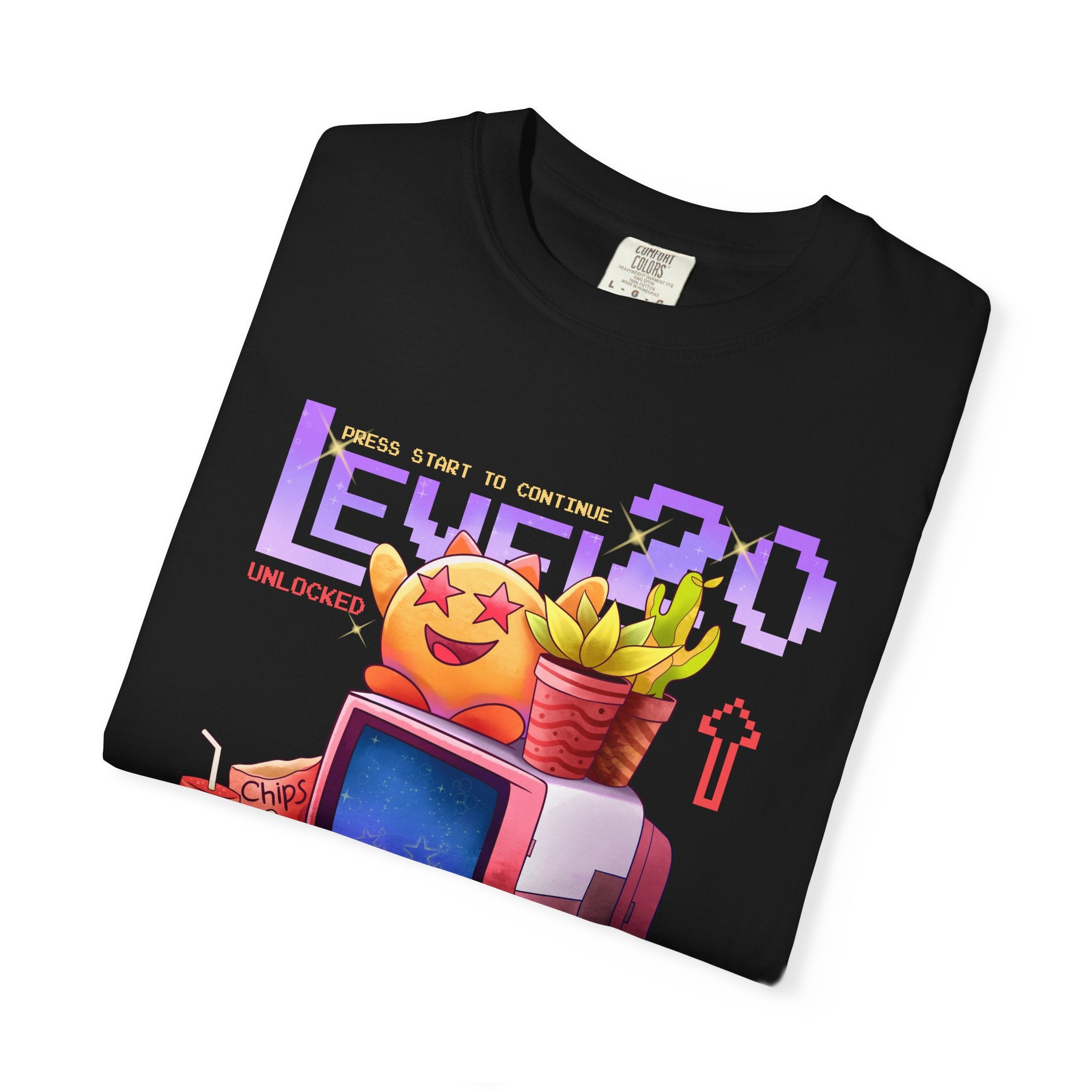 Retro Gaming Tee - Level 20 Pixel - 90s Birthday Gift - Sinful Threads