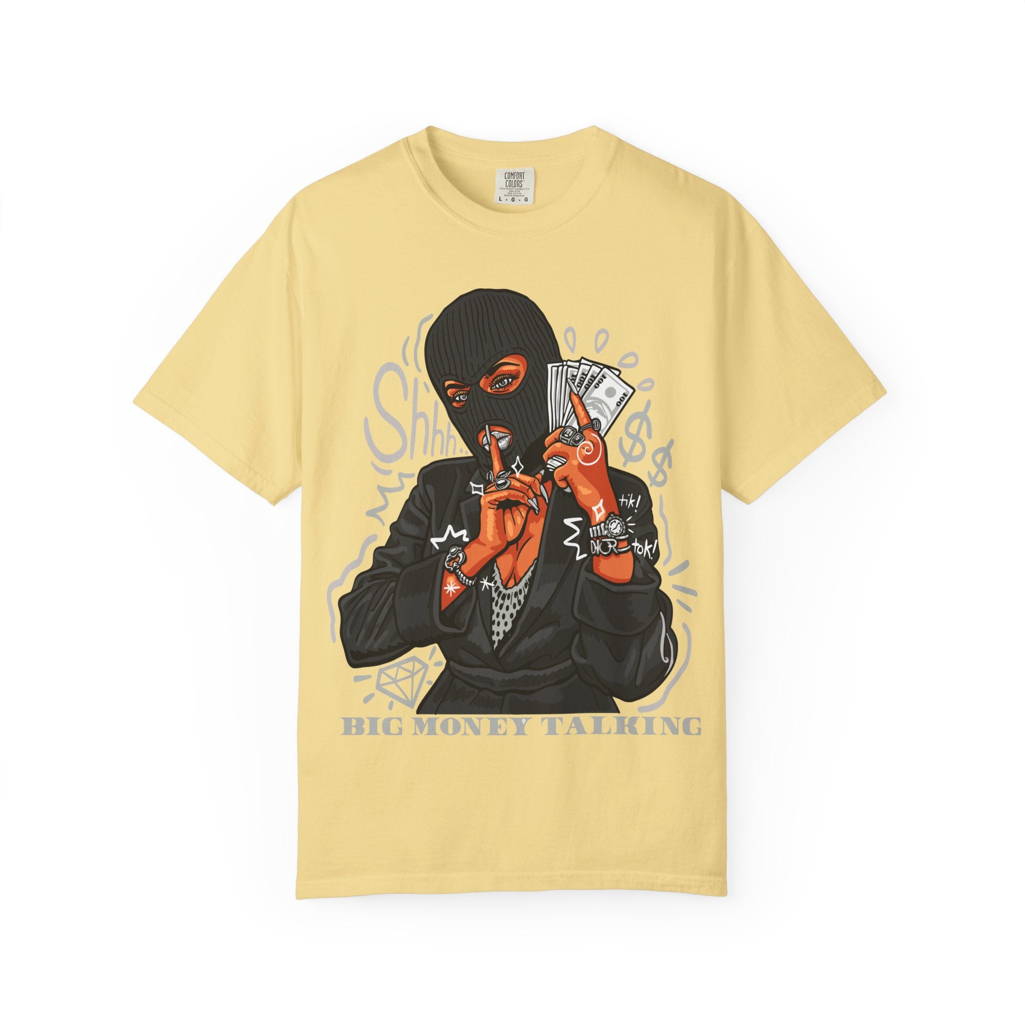 Money Heist Shhh Graphic Tee – Gangster Streetwear - Sinful Threads