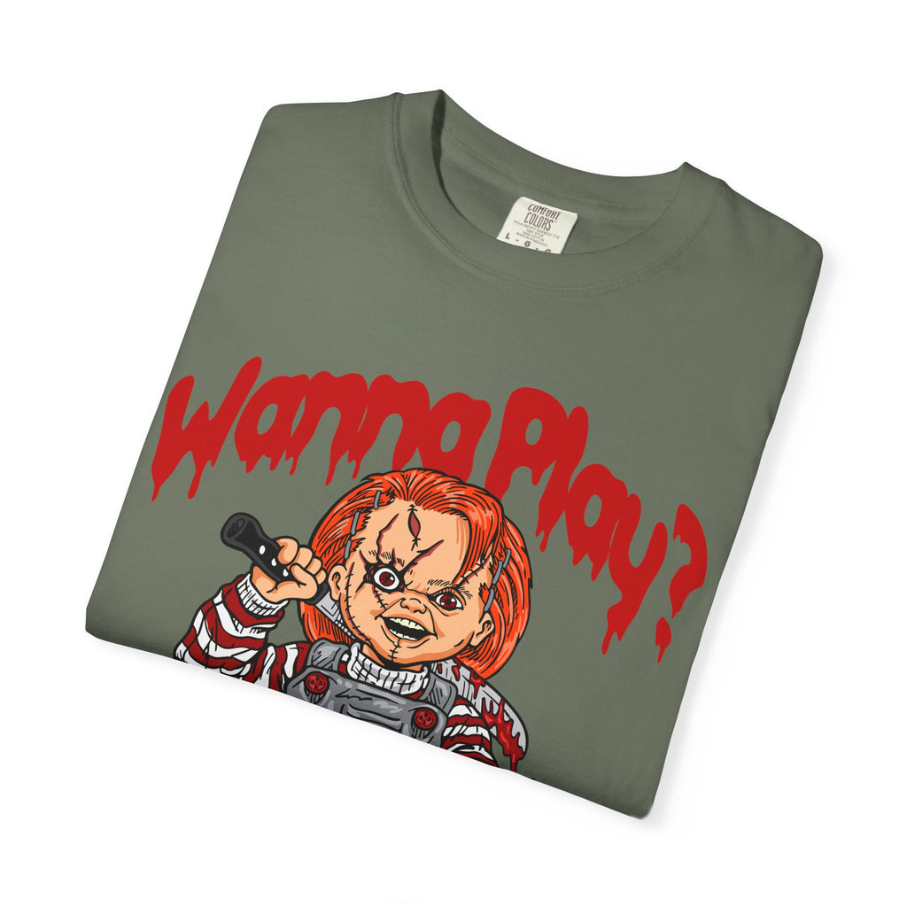 Chucky Doll Shirt - Wanna Play Horror Tee for Movie Fans - Sinful Threads