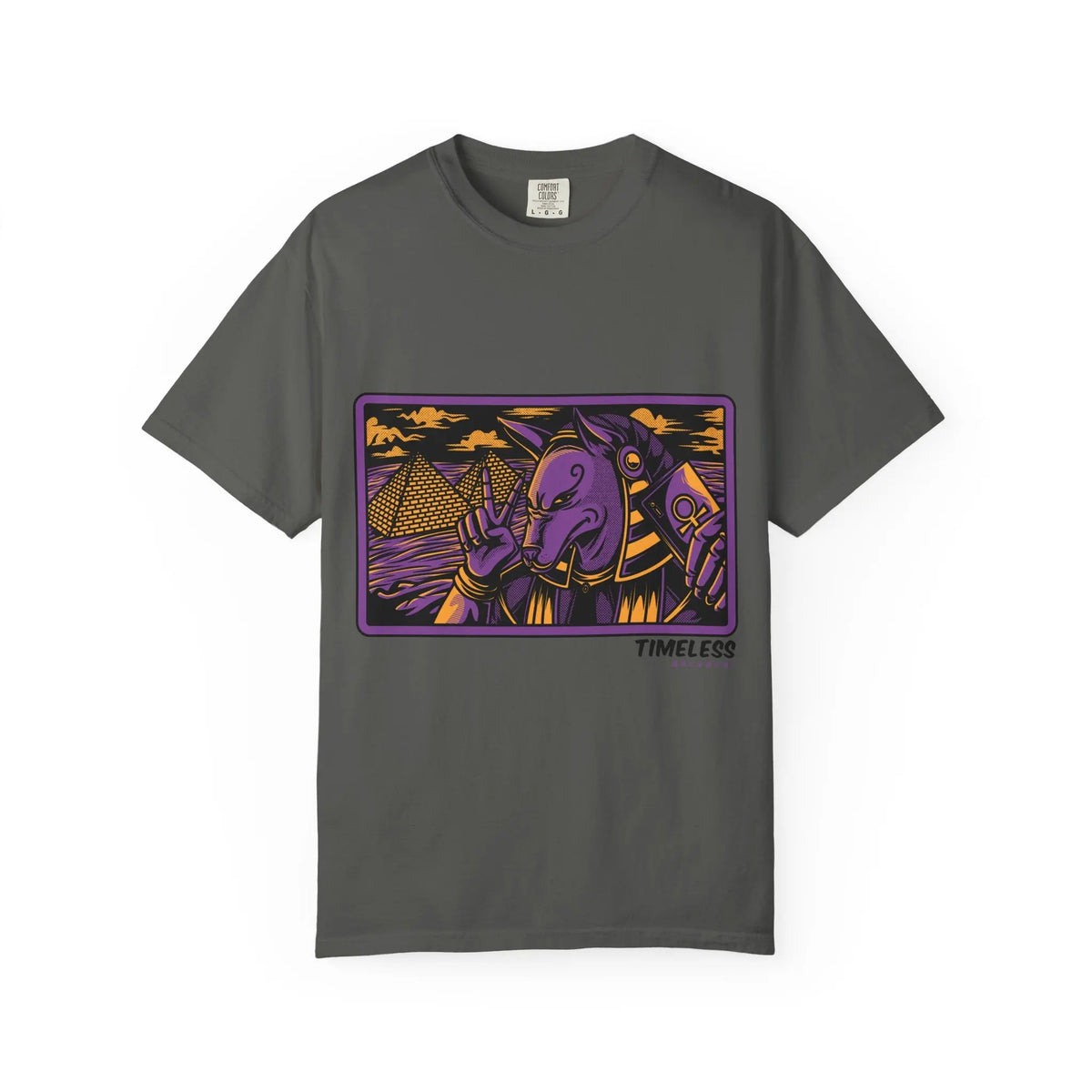Anubis With Egyptian Pyramids and Timeless Graphic T-Shirt - Sinful Threads