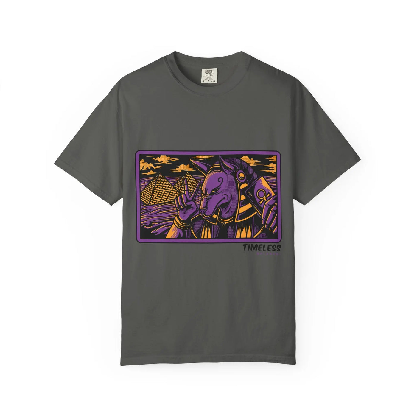 Anubis With Egyptian Pyramids and Timeless Graphic T-Shirt - Sinful Threads