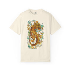 Golden Dragon Graphic Tee – Fantasy Creature Top