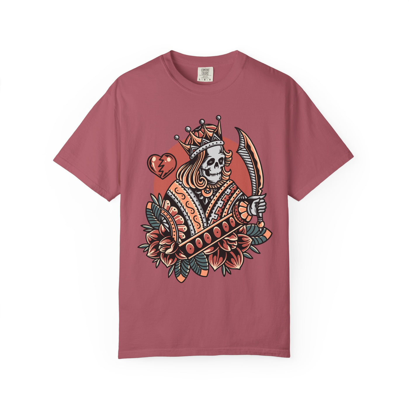Skull King Hearts Shirt - Playing Card Tee, Unique Poker Gift - Sinful Threads