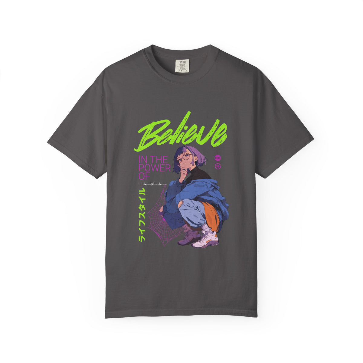 Kawaii Anime Tee - Believe Y2K Girl Design - Cute Gift
