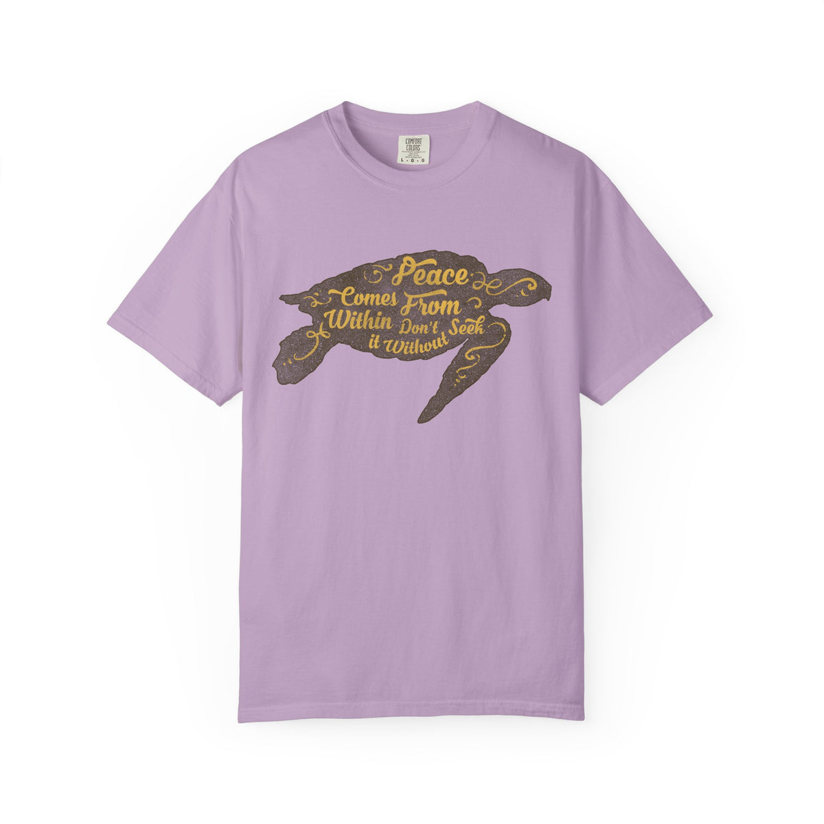 Sea Turtle Peace Comes From Within Design Graphic T-Shirt - Sinful Threads