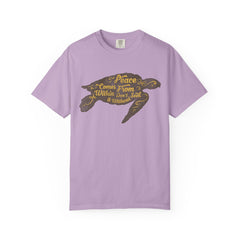 Sea Turtle Peace Comes From Within Design Graphic T-Shirt - Sinful Threads