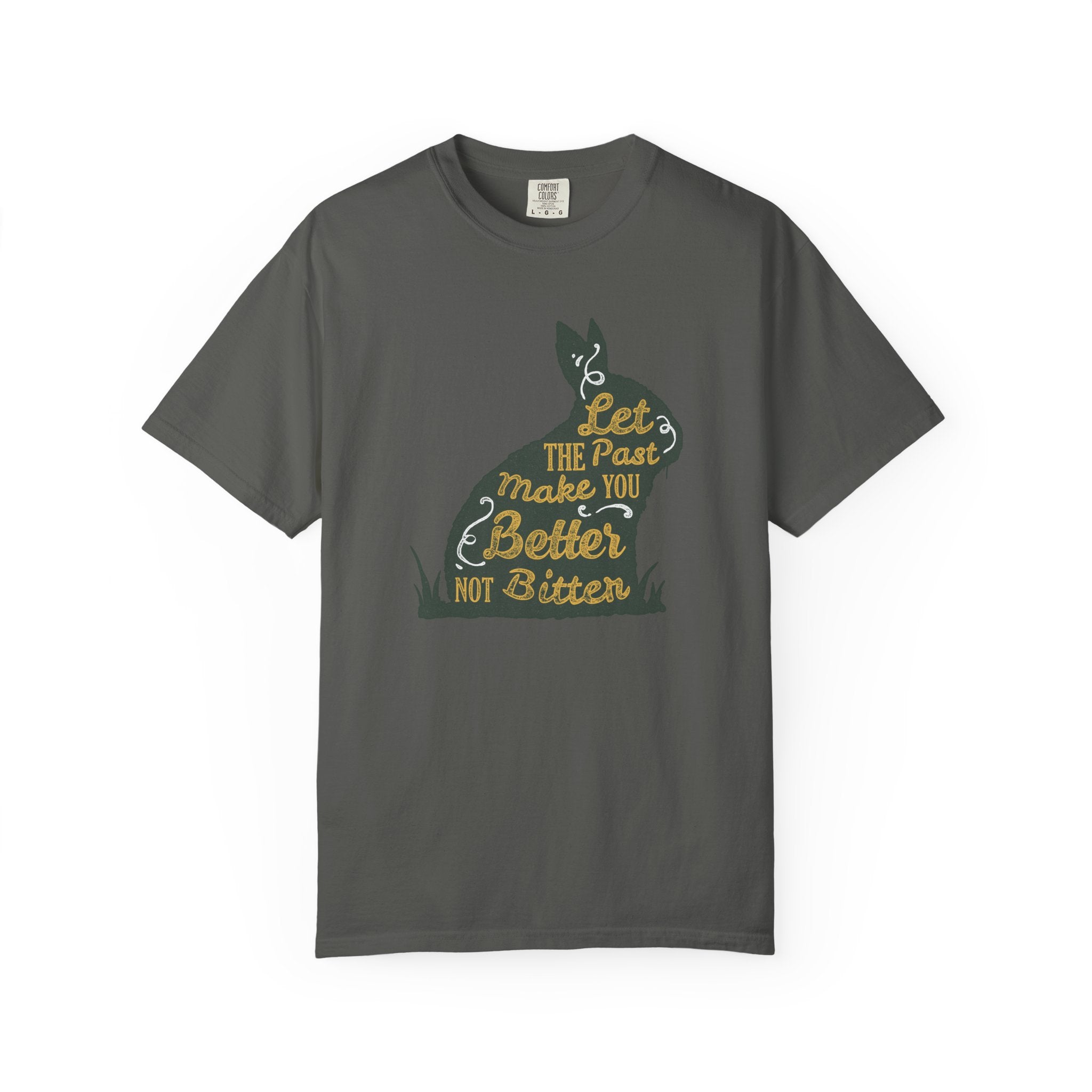 Let the Past Make You Better Graphic on Rabbit T-Shirt - Sinful Threads