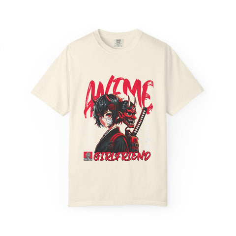 Oni Mask Anime Tee - Katana Demon Girl - Japanese Gift