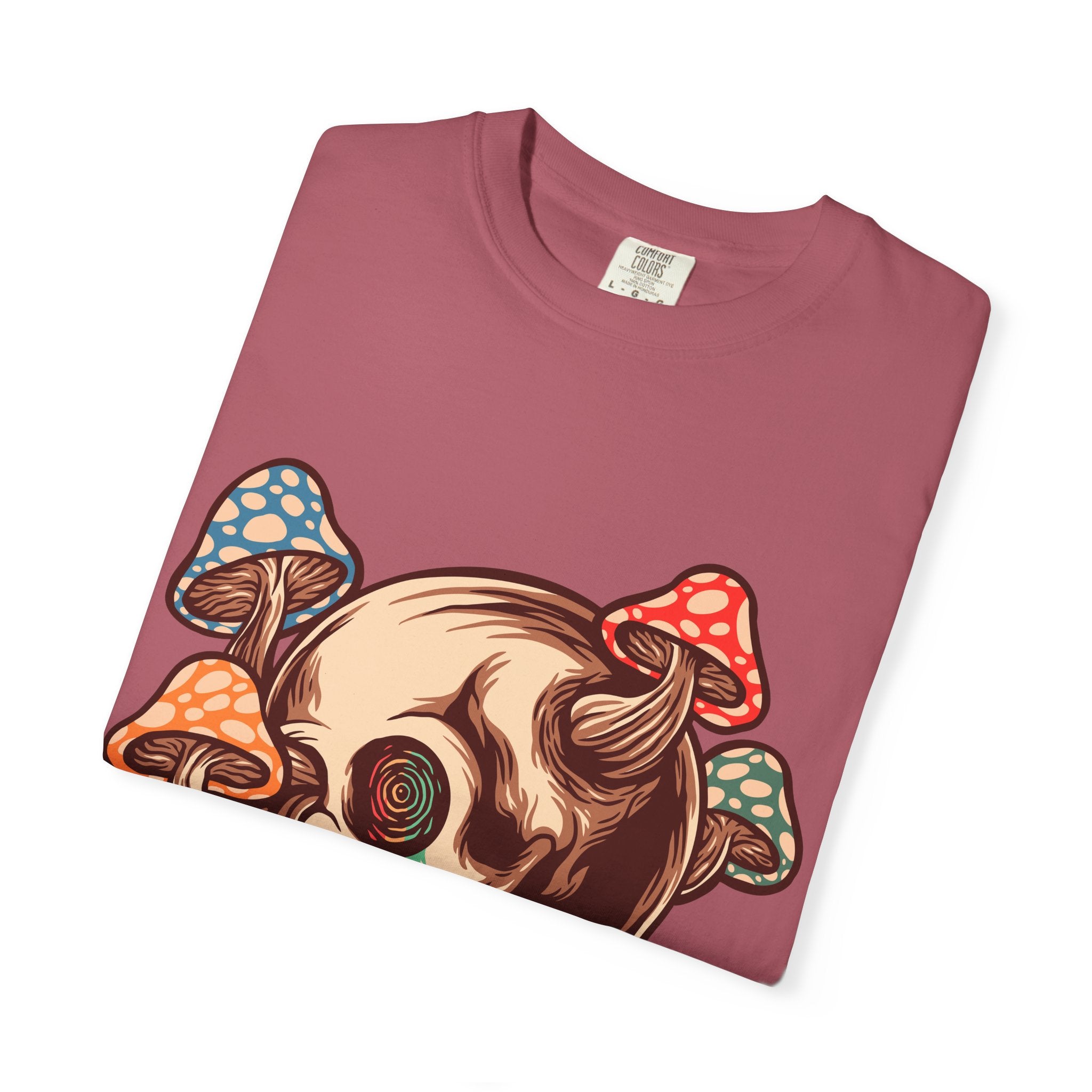 Skull Mushroom Tee - Trippy Psychedelic Graphic Gift - Sinful Threads