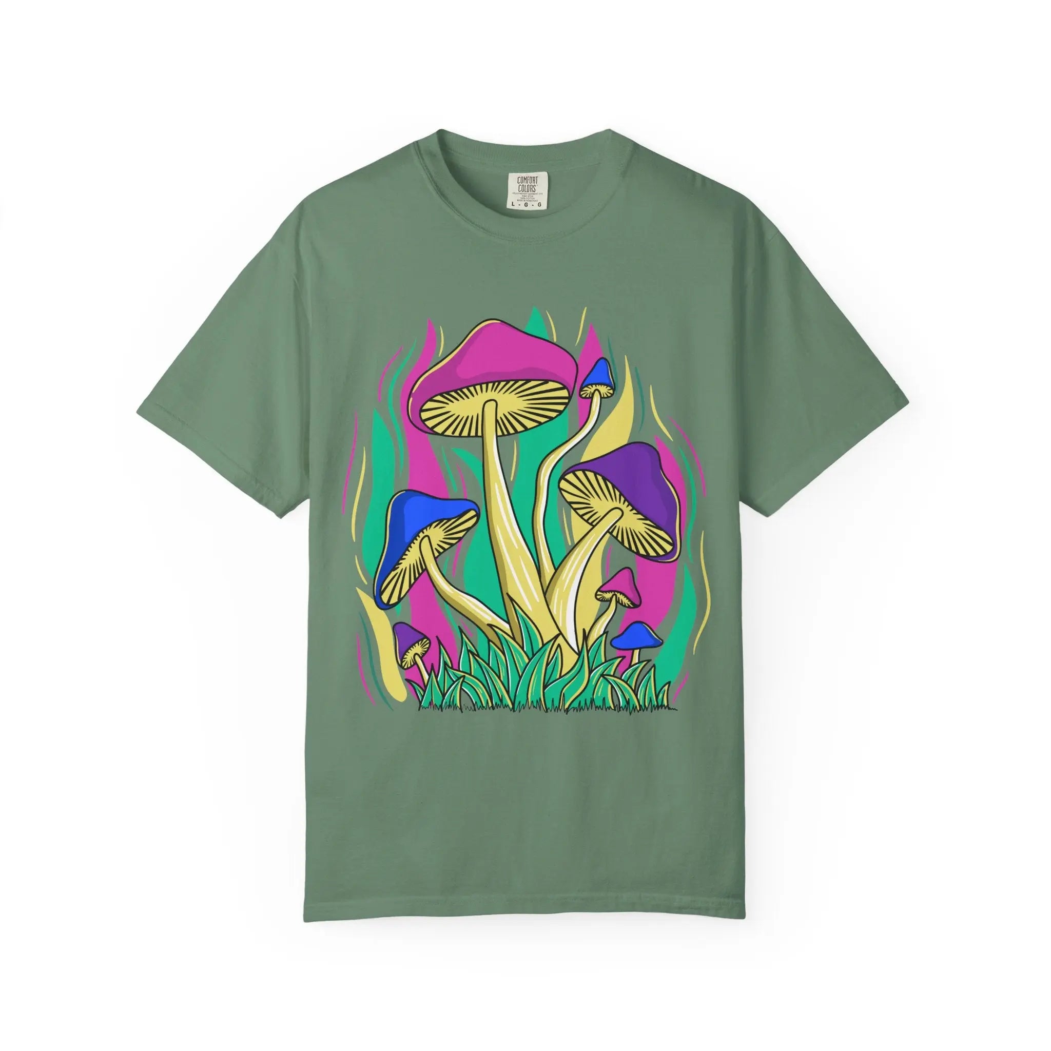 Psychedelic Mushroom Tee - Funky Art Cottagecore - Sinful Threads