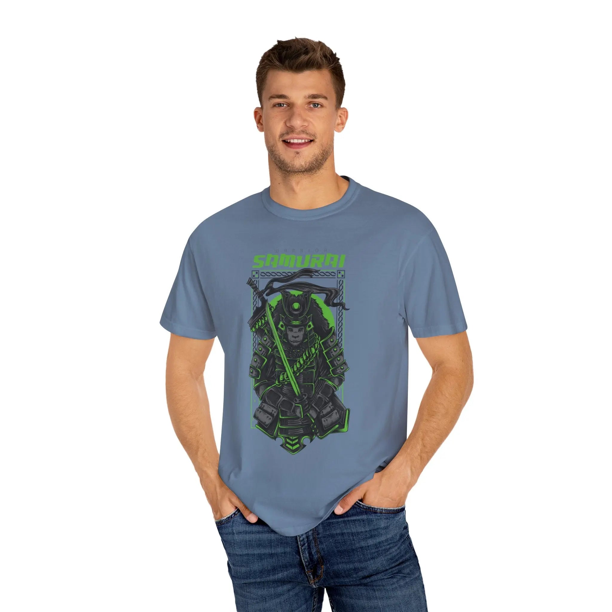 Fierce Warrior Samurai Graphic Unisex Relaxed Fit T-Shirt - Sinful Threads