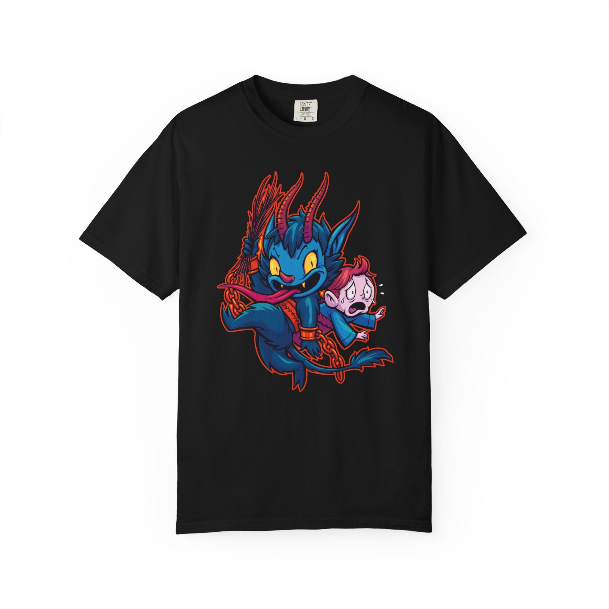 Kawaii Krampus Tee - Cute Cartoony Holiday Shirt - Sinful Threads