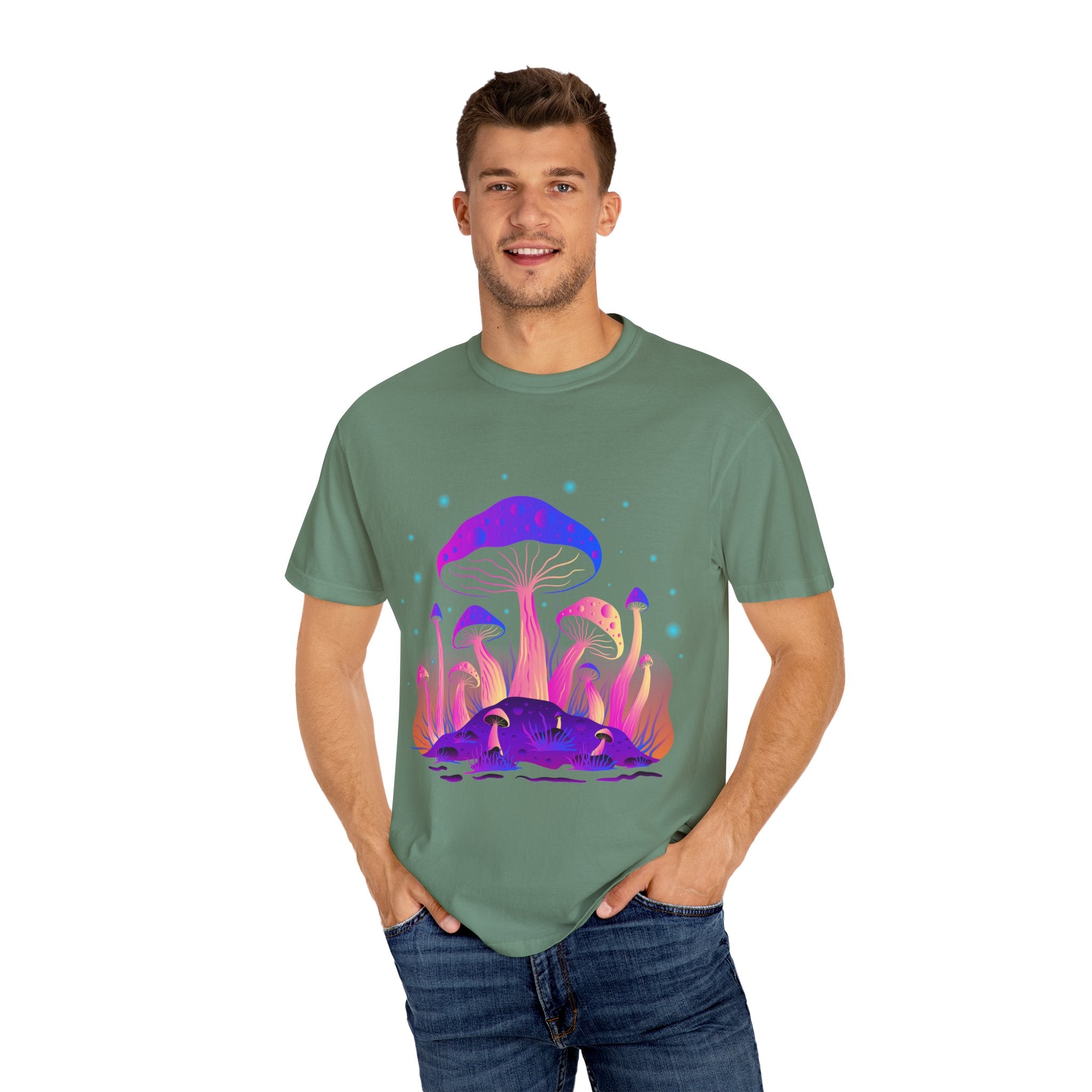 Psychedelic Mushroom Tee - Vibrant Trippy Fungi Art Gift - Sinful Threads