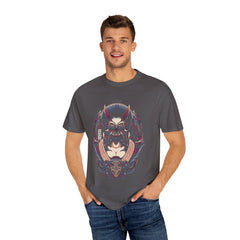 Cyberpunk Oni Shirt - Neon Geisha Tee for Futuristic Culture