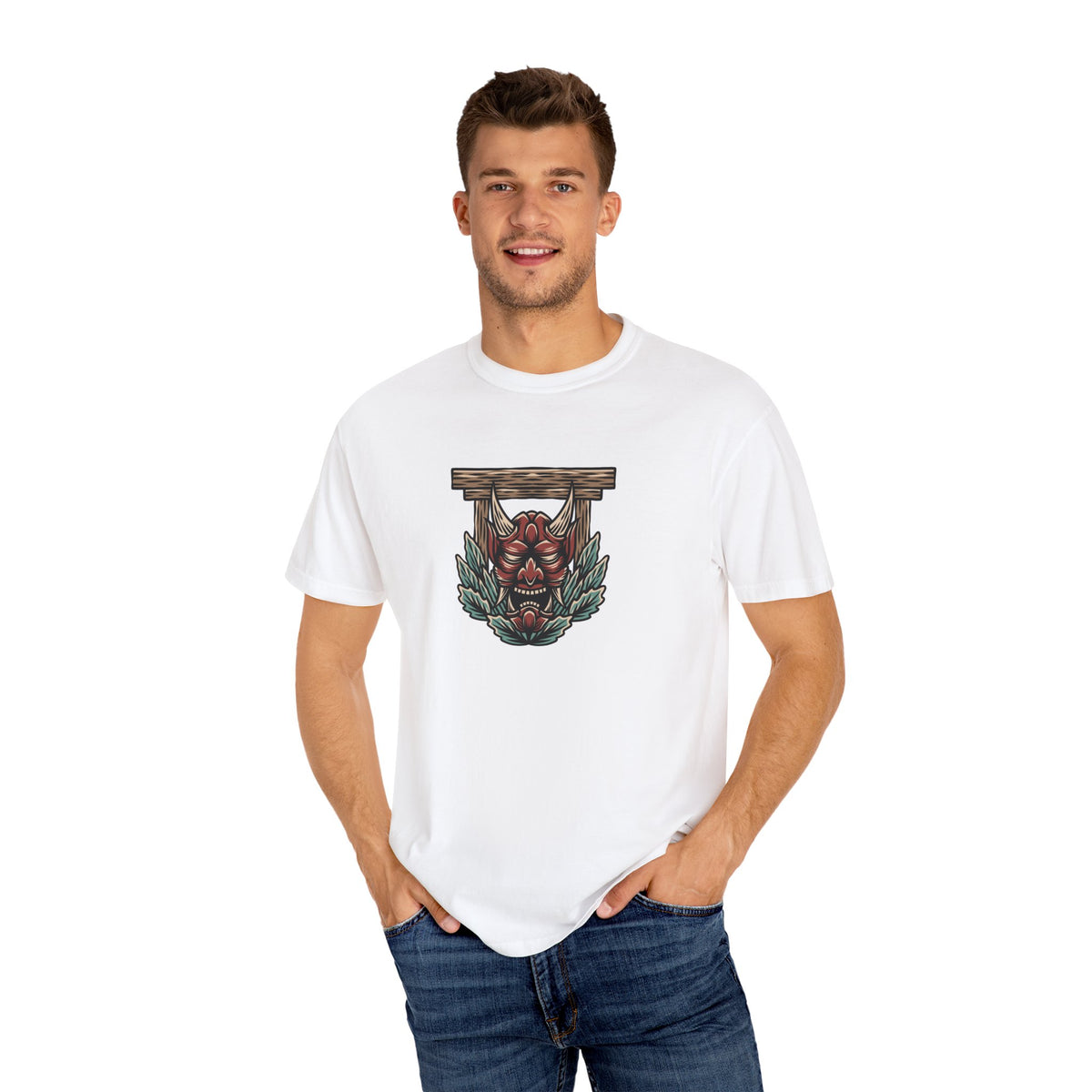 Asian inspired art shirt - Japanese demon graphic tee