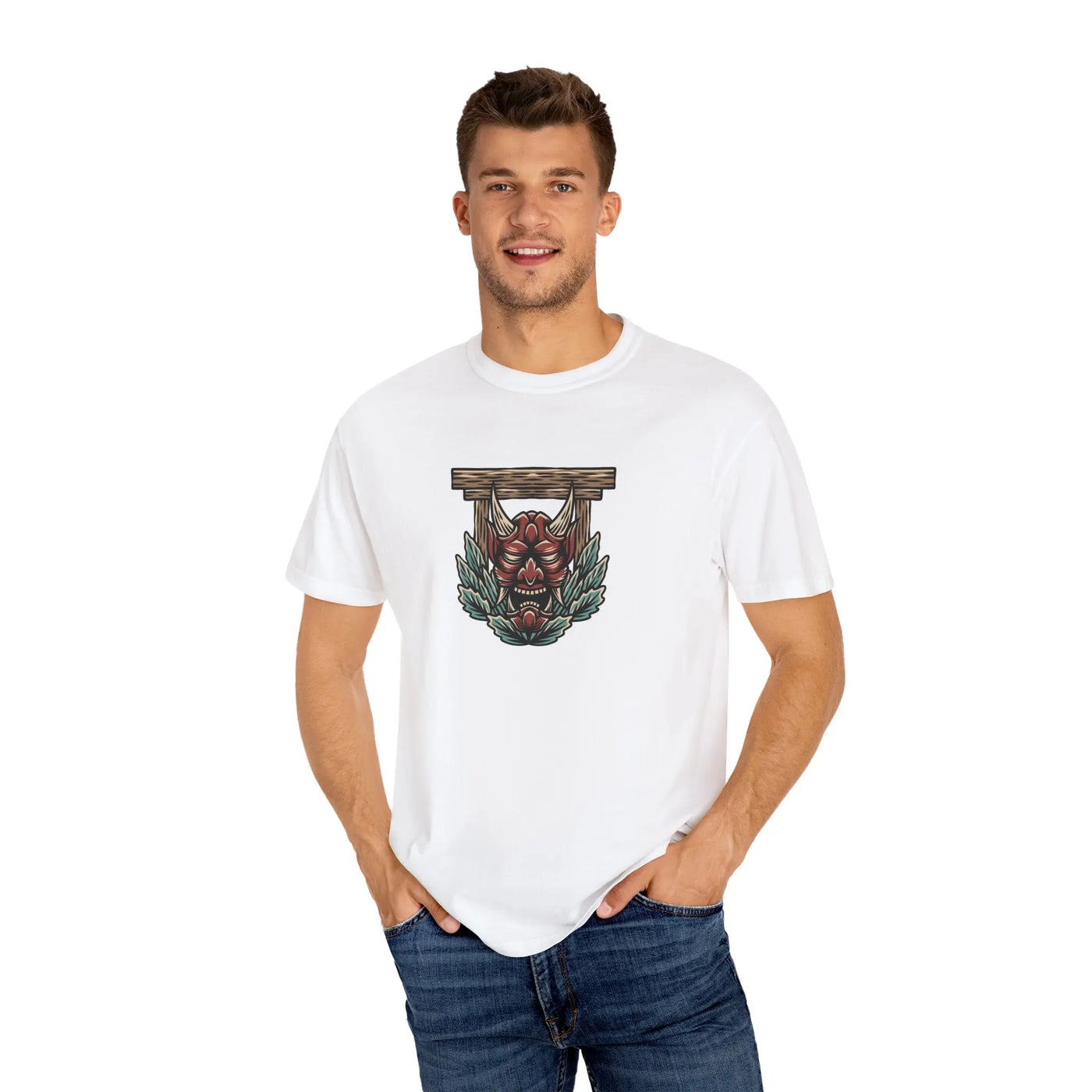 Asian inspired art shirt - Japanese demon graphic tee - Sinful Threads