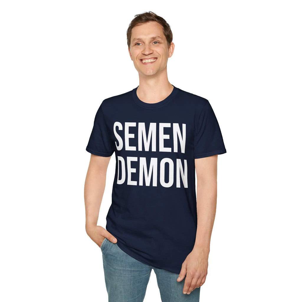 Semen Demon Tee - Adult Humor Graphic Tee Printify