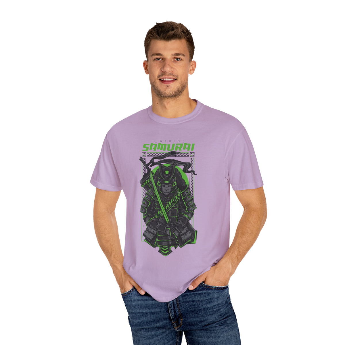 Fierce Warrior Samurai Graphic Unisex Relaxed Fit T-Shirt