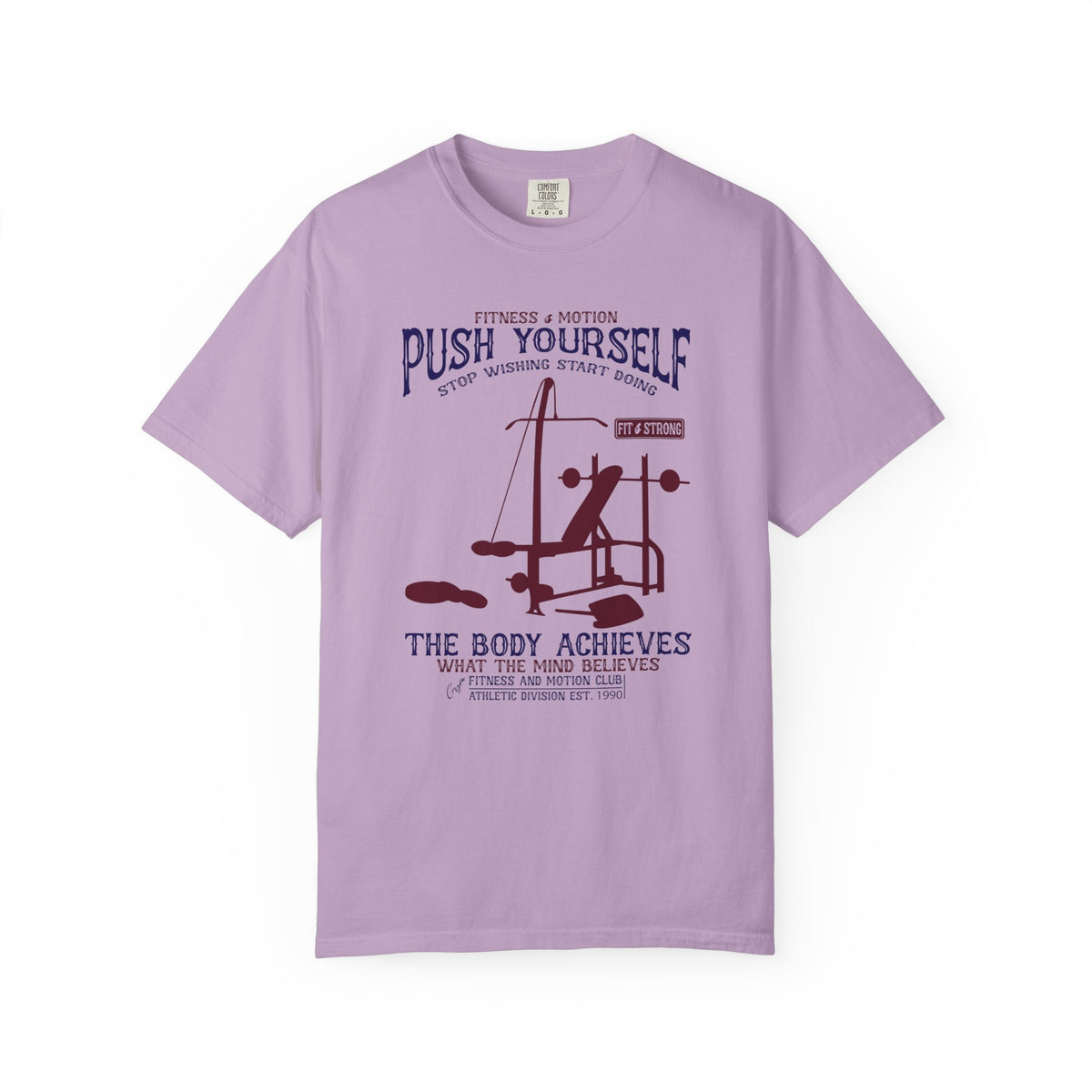 Fitness And Motion Bodybuilding Gym Push Yourself T-Shirt