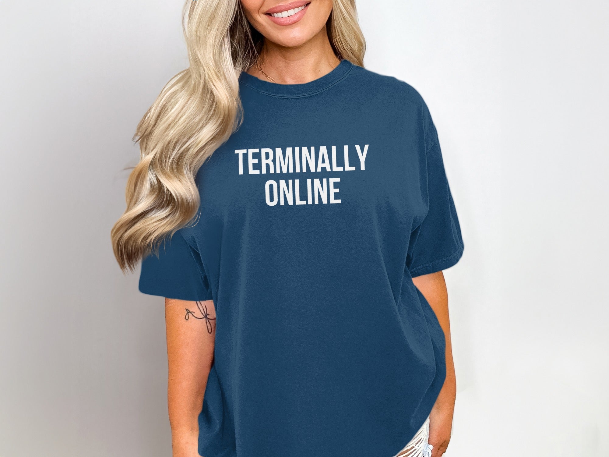 Terminally Online Graphic Casual Tee Shirt product