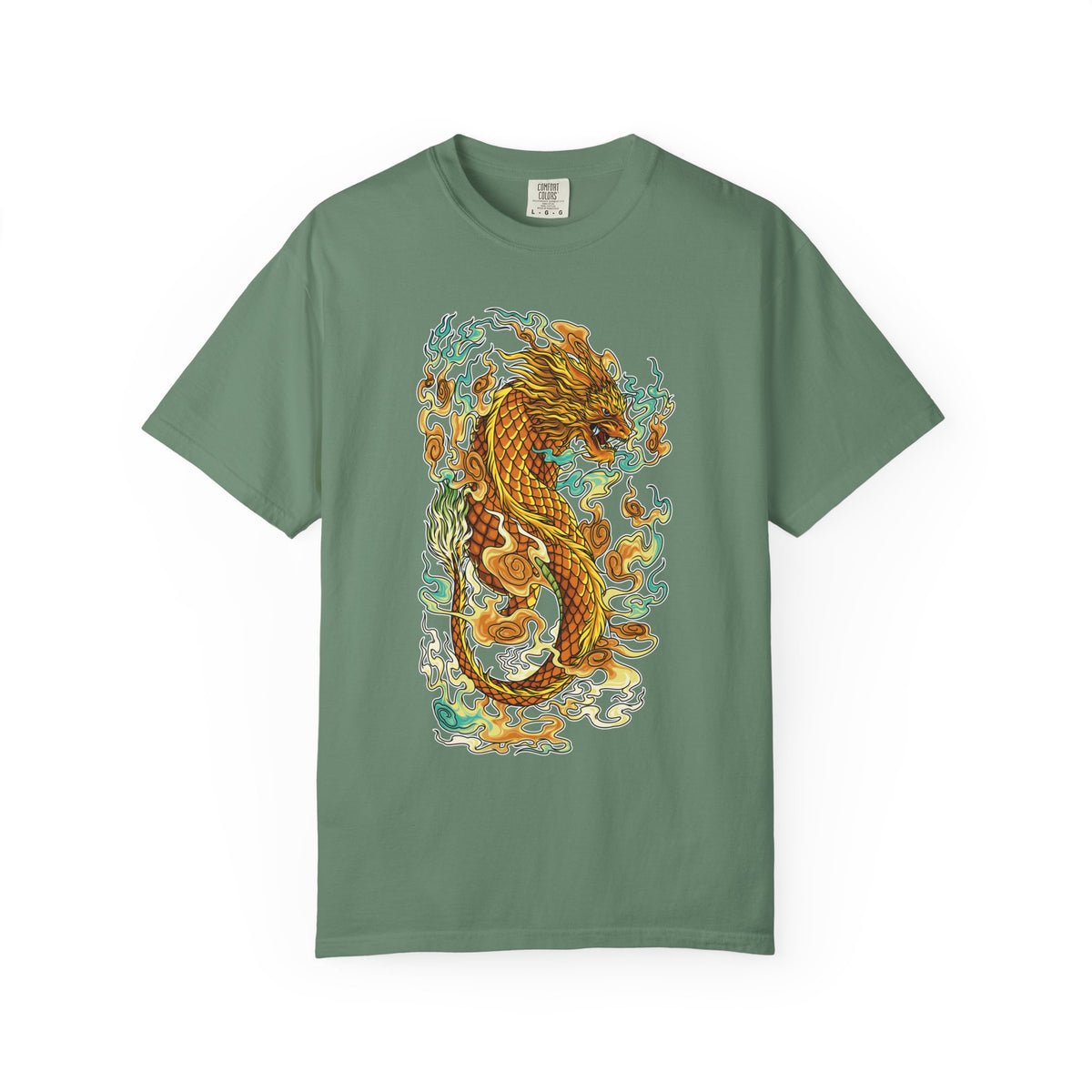 Golden Dragon Graphic Tee – Fantasy Creature Top