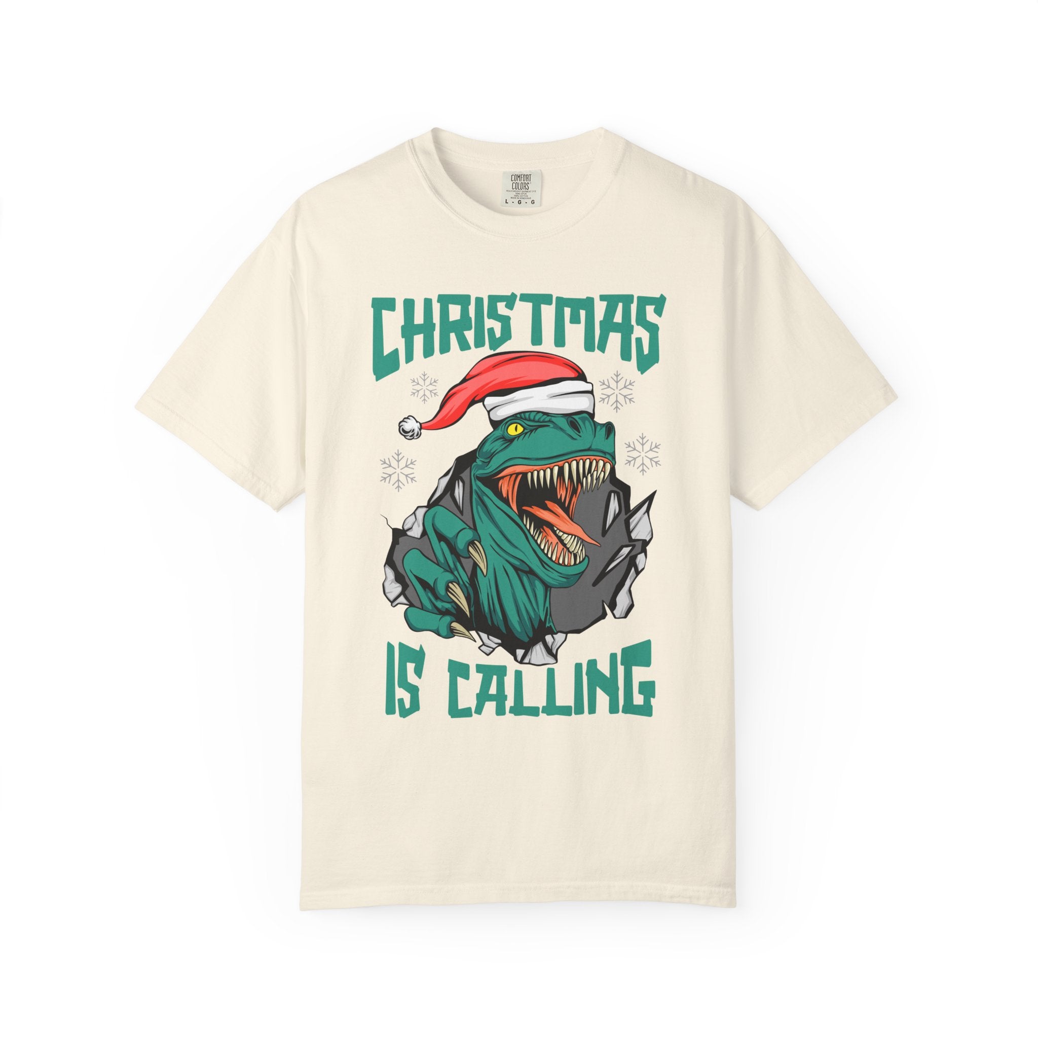 Santa T Rex Tee - Funny Dino Shirt - Christmas Holiday Gift - Sinful Threads