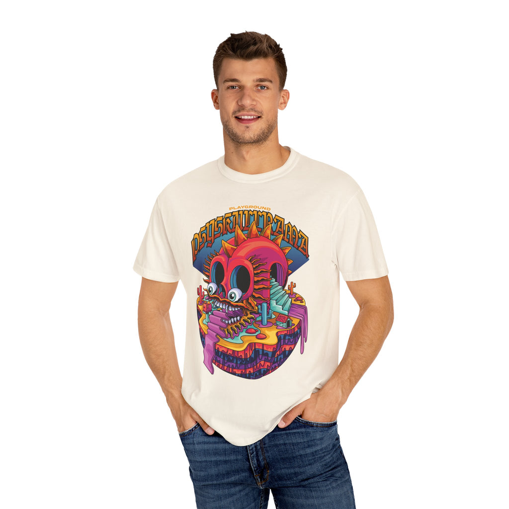 Surreal Skull Playground Tee – Weirdcore Skull Shirt – Colorful Art - Sinful Threads