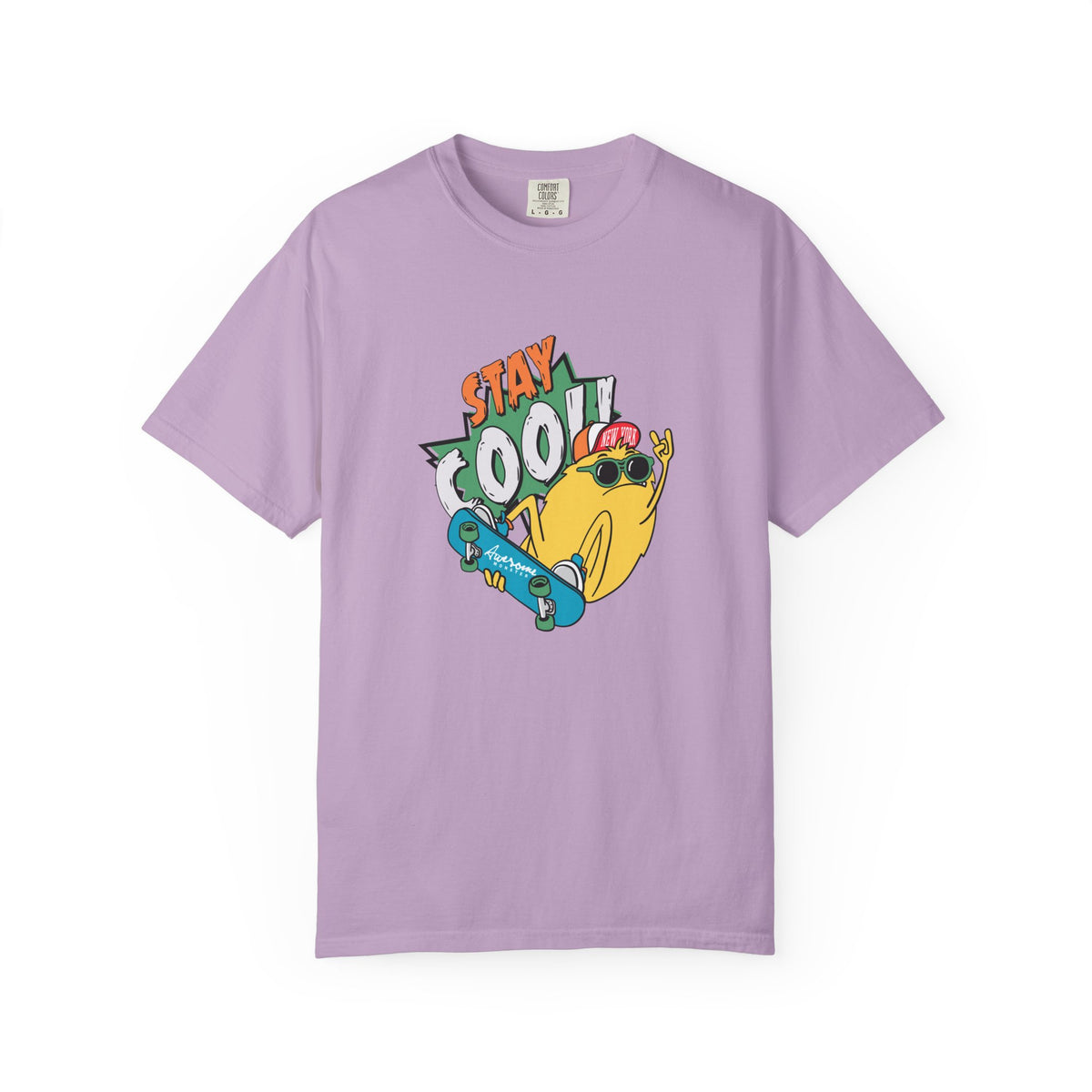 Stay Cool Awesome New York Skateboard Graphic T-Shirt