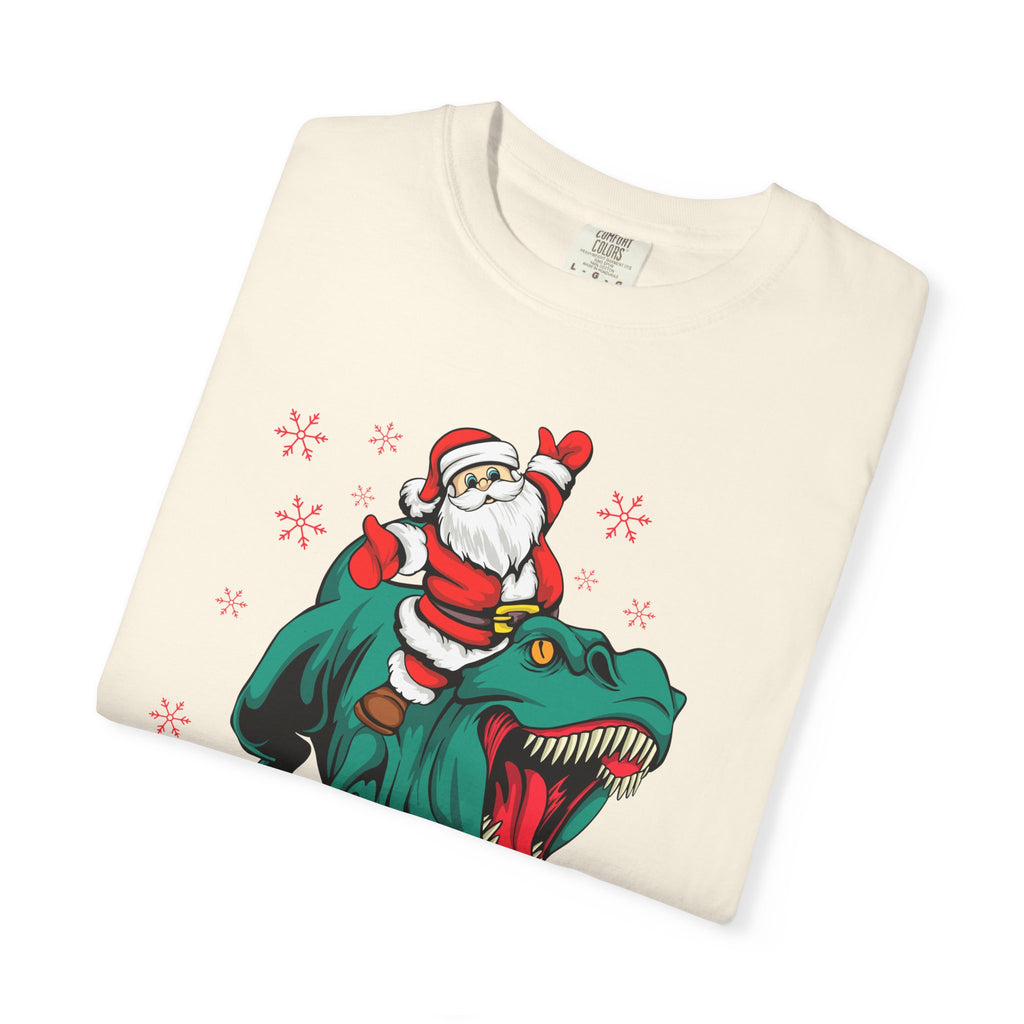 Santa T-Rex Shirt - Funny Dino Christmas Tee - Holiday Gift - Sinful Threads