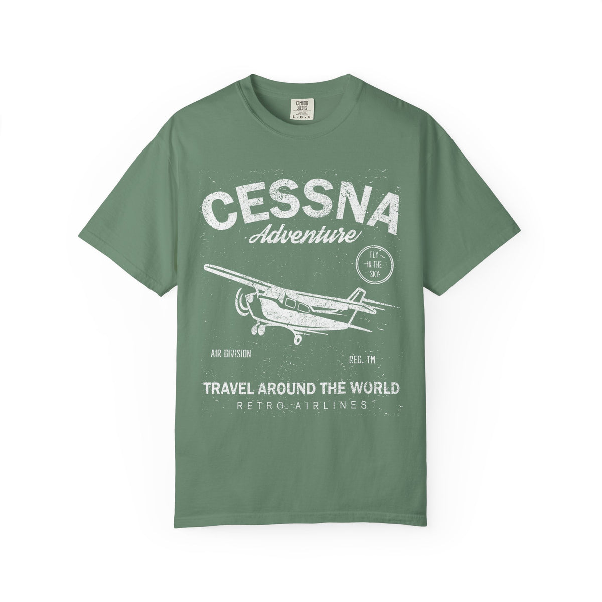 Cessna Adventure Travel Around The World Retro Airlines T-Shirt