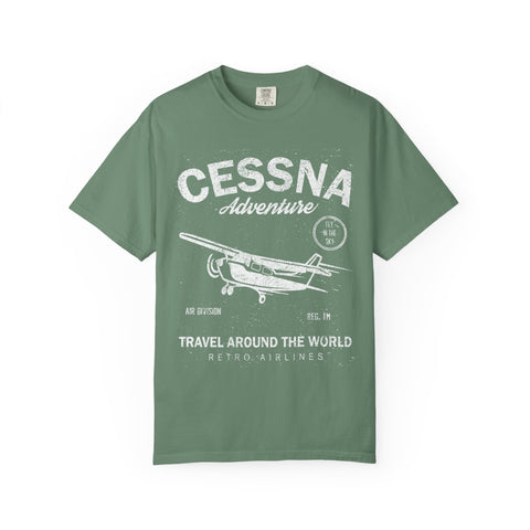 Cessna Adventure Travel Around The World Retro Airlines T-Shirt