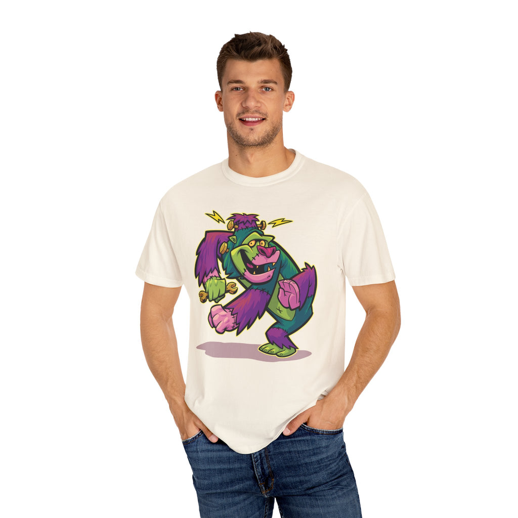 Monster Mashup Tee - King Kong Frankenstein Cartoon Design - Sinful Threads