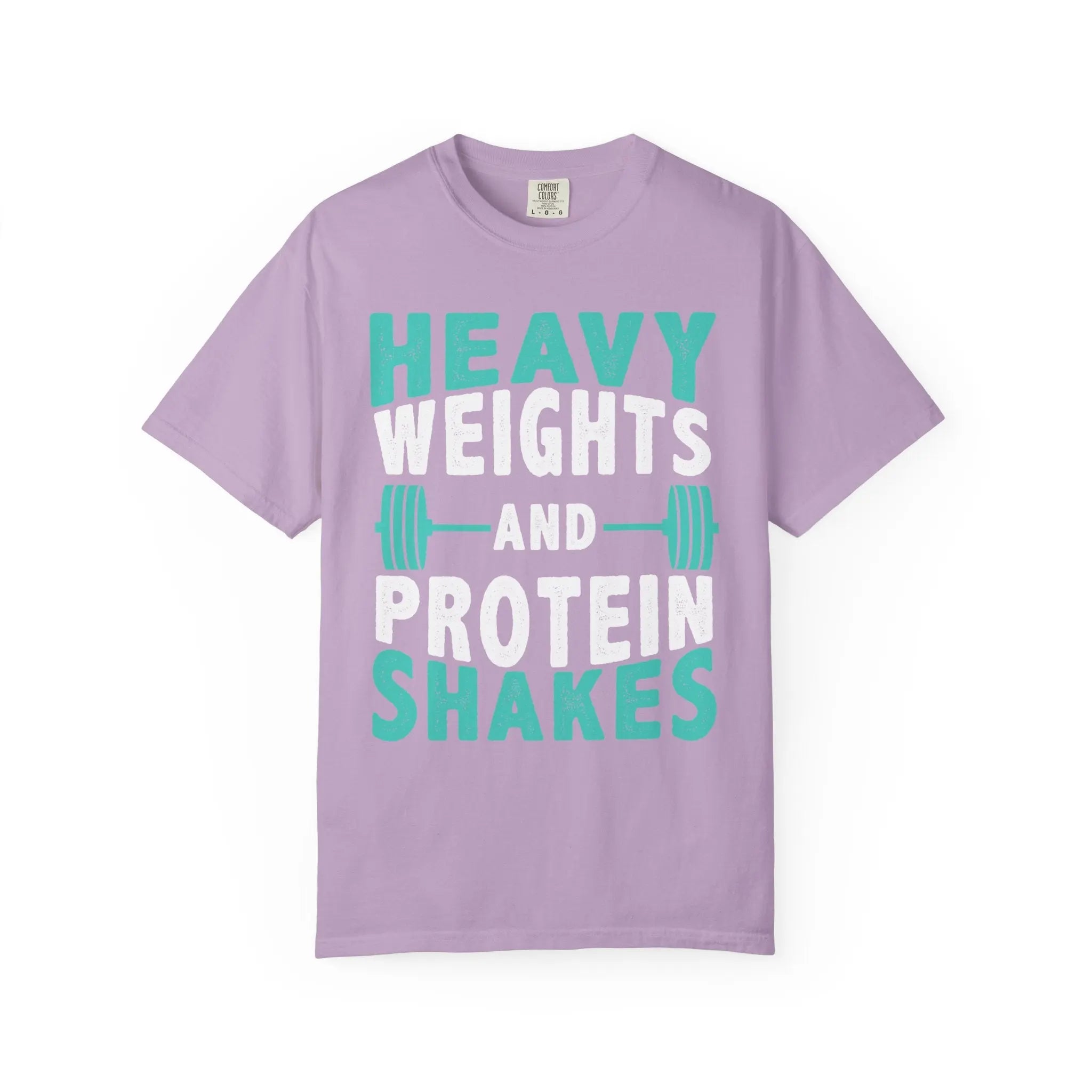 Gym Workout T-Shirt - Heavy Weights Protein Shakes Design for Lifters Printify