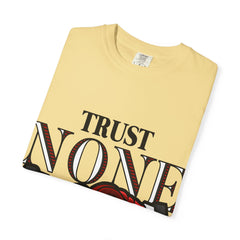 Trust None Tee – Snake Handshake Dark Streetwear