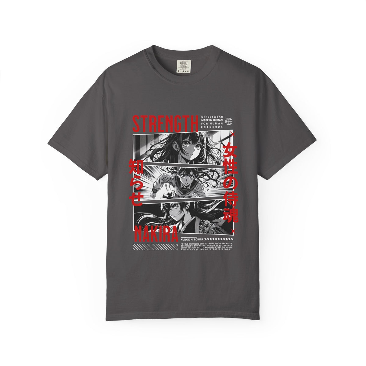 Strength Manga Tee - Cool Girl Samurai - Warrior Gift