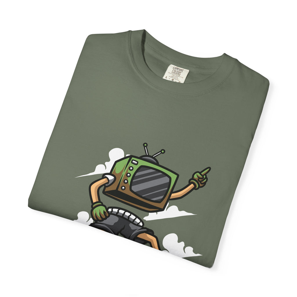 TV Head Skater Shirt - Retro Television Tee - Funny Geek Gift - Sinful Threads