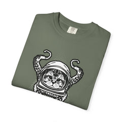 Alien Cat Tee - Octopus Graphic Shirt - Cosmic Surreal Art