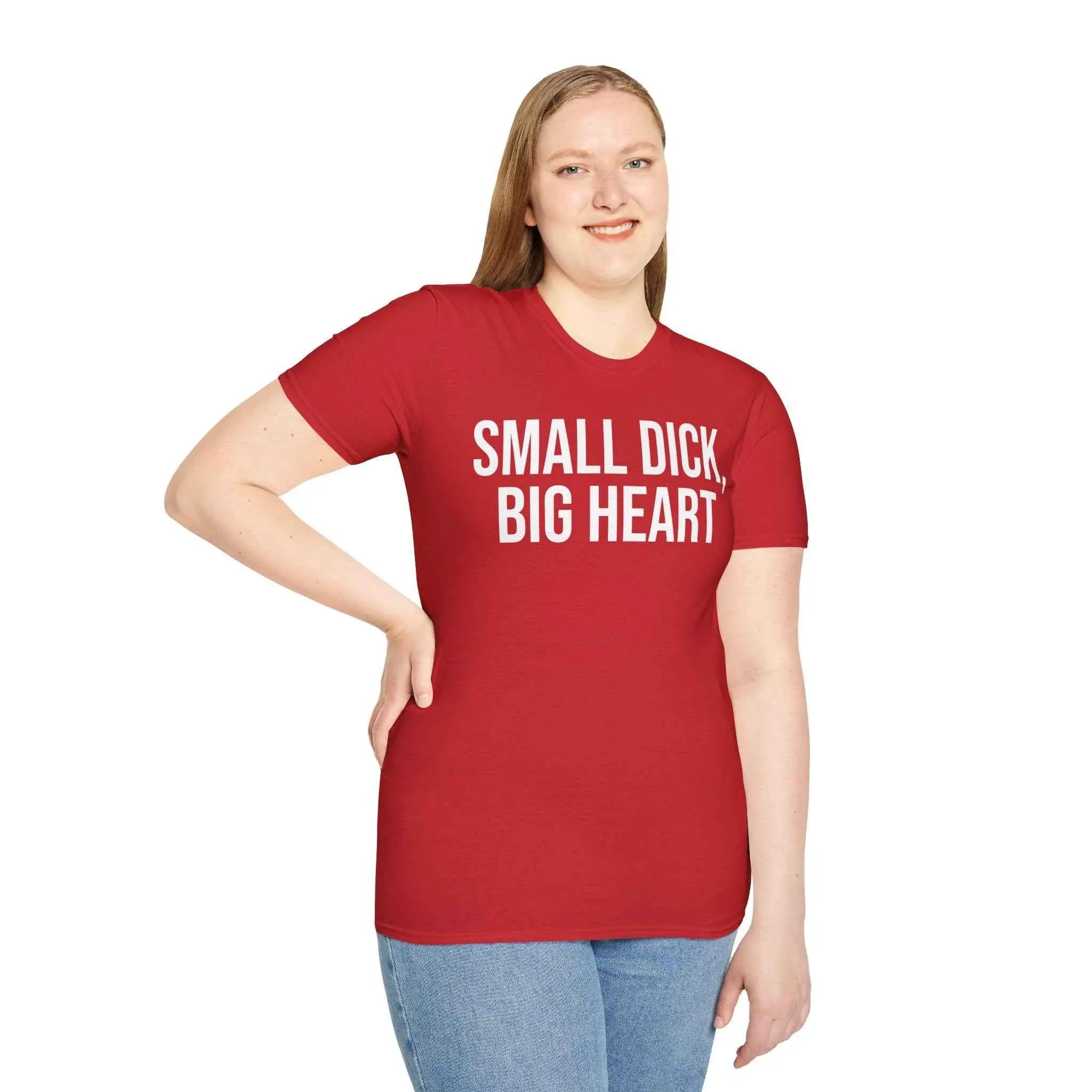 Self Deprecating Humor Shirt - Small Dick Big Heart Graphic