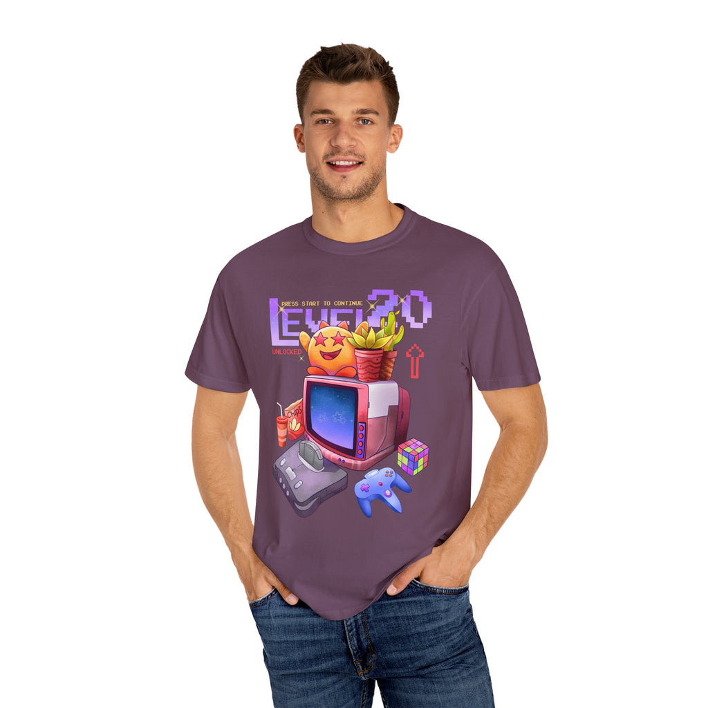 Retro Gaming Tee - Level 20 Pixel - 90s Birthday Gift - Sinful Threads